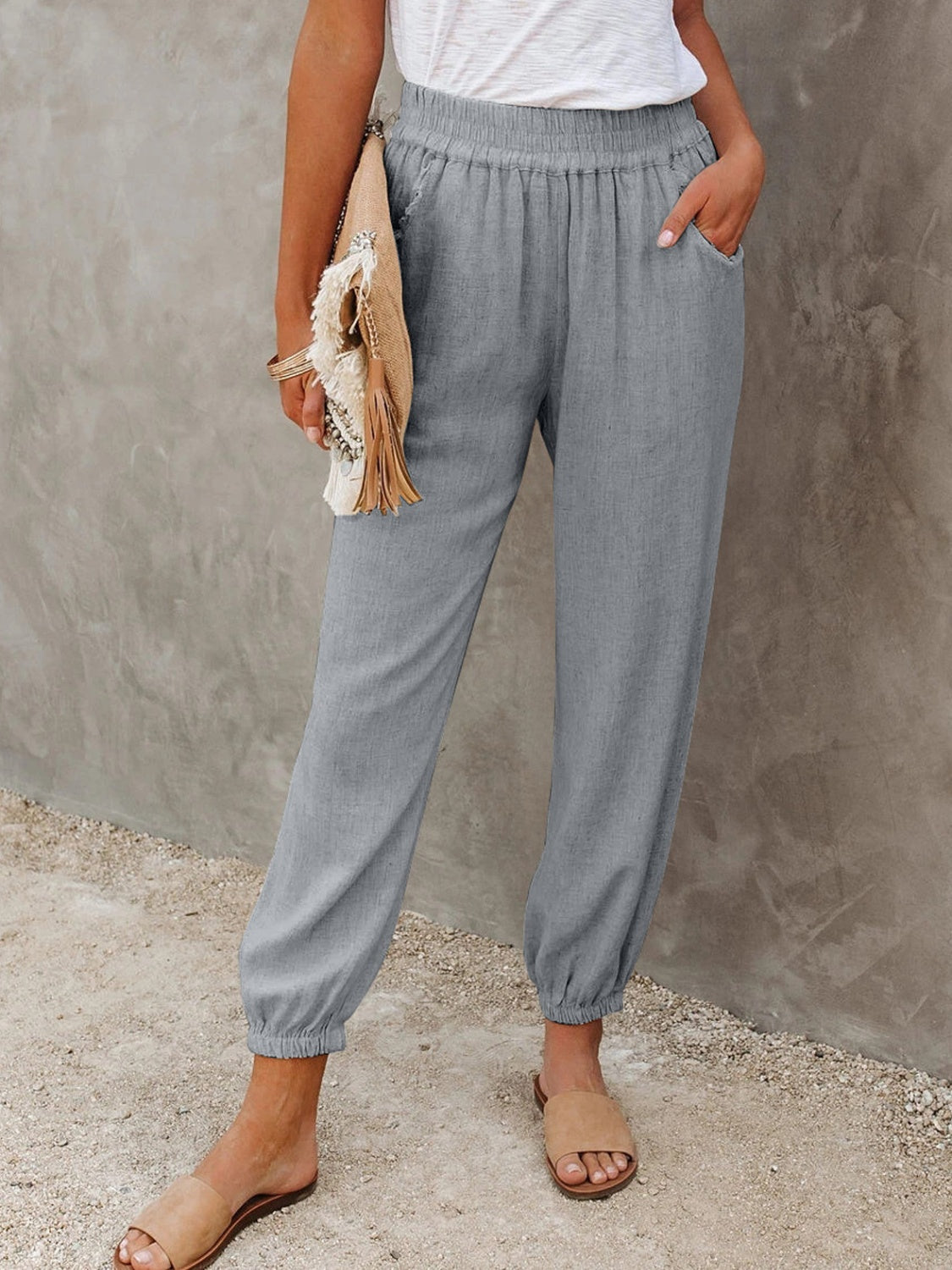 Honeybee Mumford's High Waist Cropped Pants