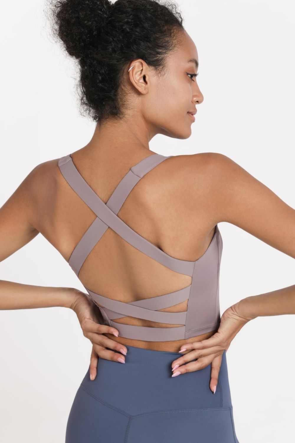 Honeybee Mumford's Crisscross Open Back Cropped Sports Cami