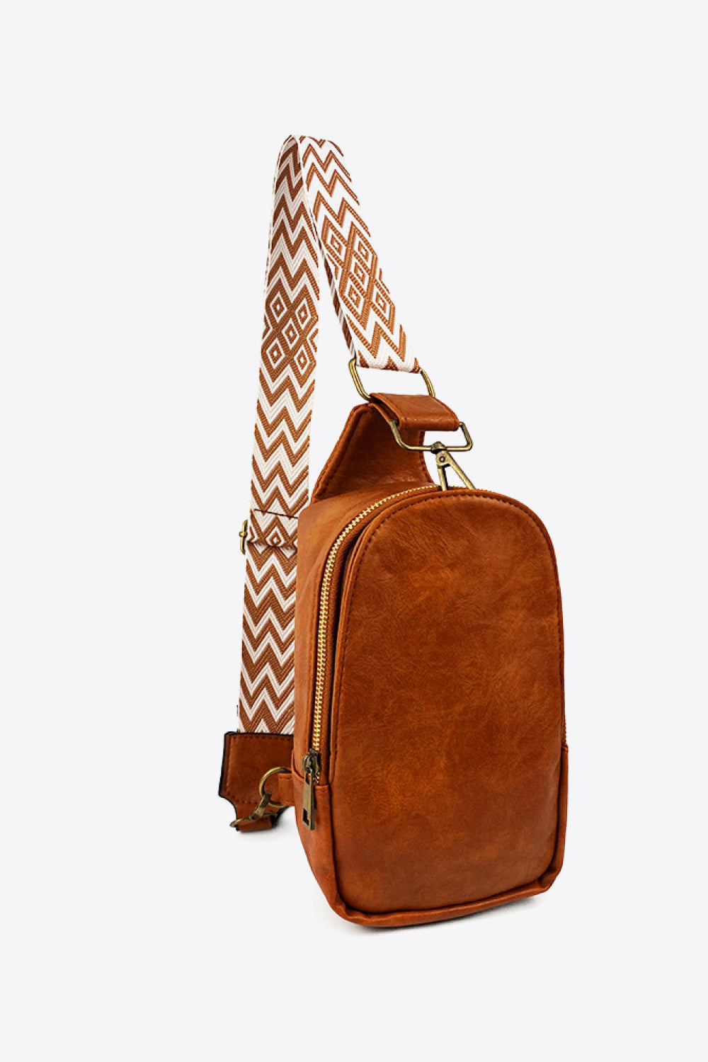 honeybee Mumford's Pattern Adjustable Strap Leather Sling Bag