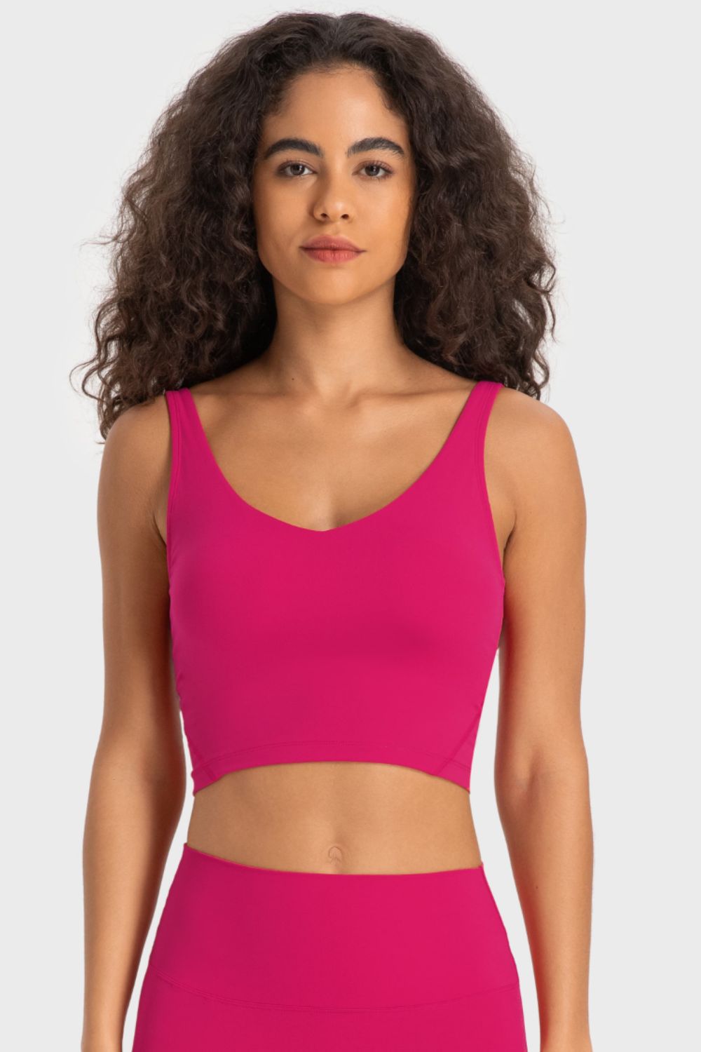 Honeybee Mumford's Deep V-Neck Crop Sports Bra