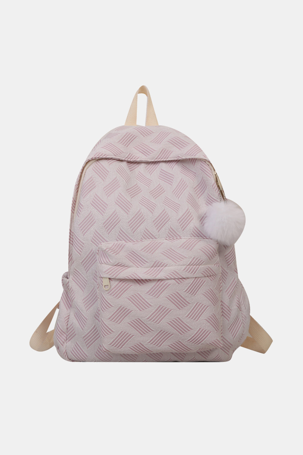 honeybee Mumford's Printed Polyester Large Backpack (Fluffy Ball Included)