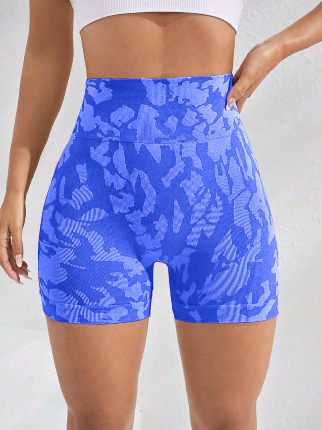 Honeybee Mumford's Printed High Waist Active Shorts