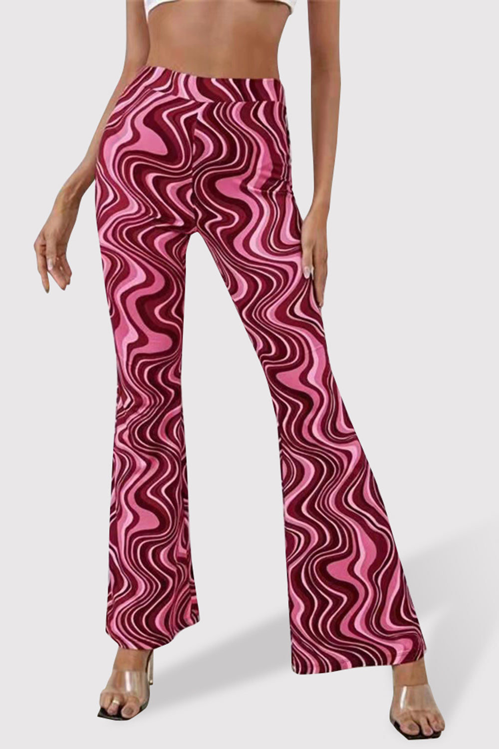 Honeybee Mumford's Printed High Waist Flare Pants