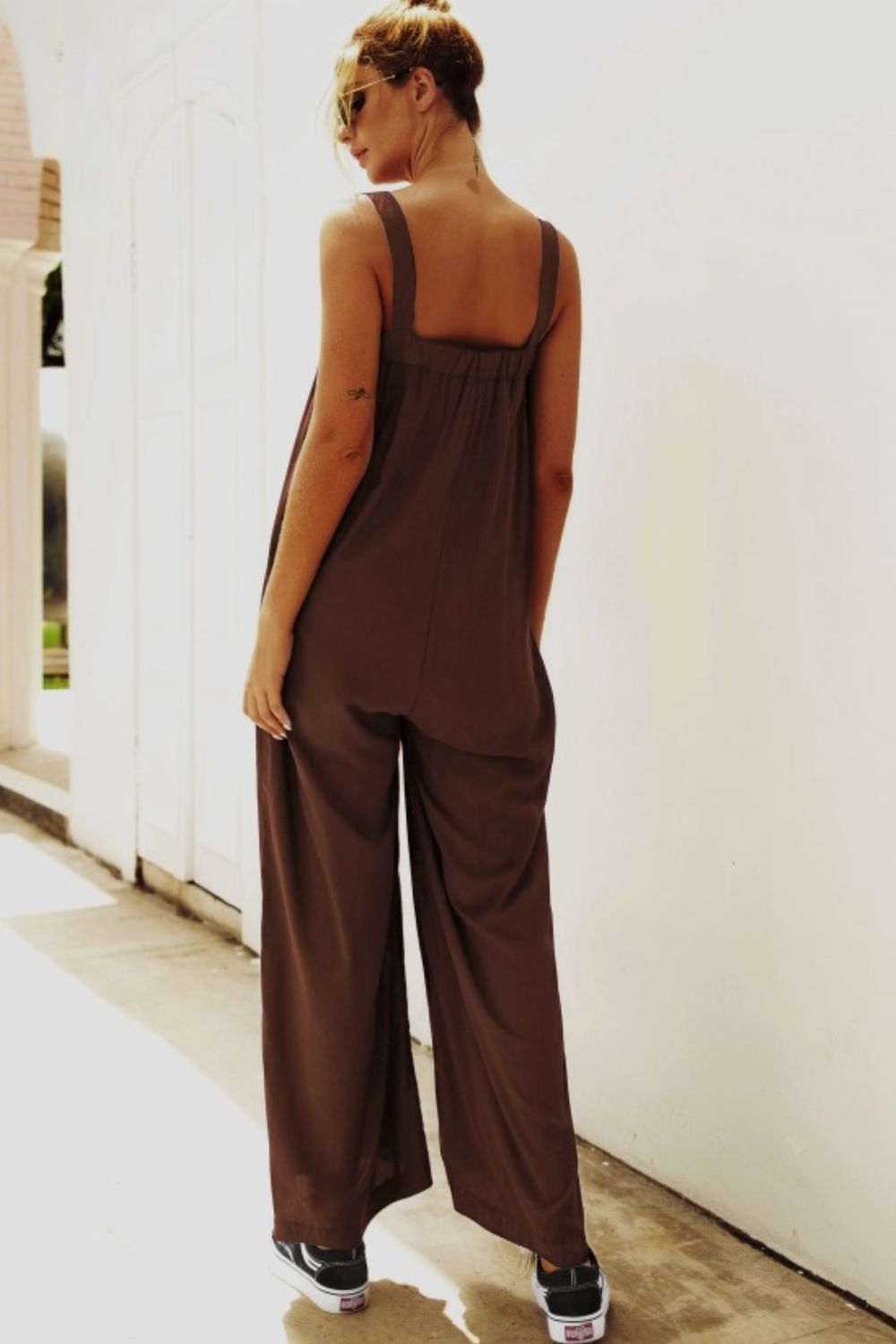 Honeybee Mumford's Wide Strap Wide Leg Jumpsuit