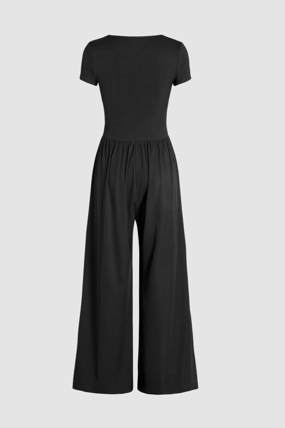 Honeybee Mumford's Square Neck Short Sleeve Wide Leg Jumpsuit