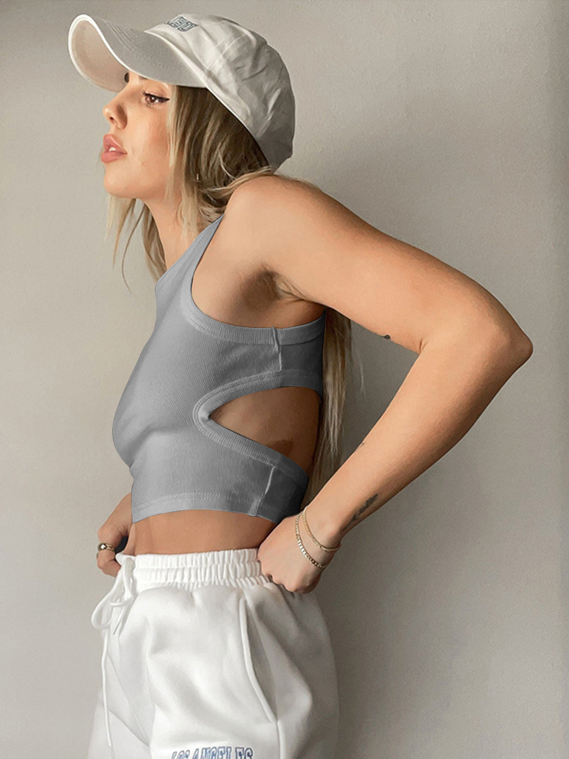 Honeybee Mumford's Cutout Round Neck Tank