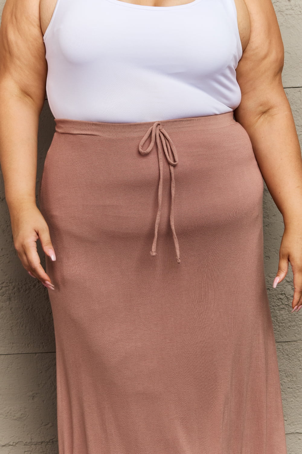 Honeybee Mumford's For The Day Full Size Flare Maxi Skirt in Chocolate