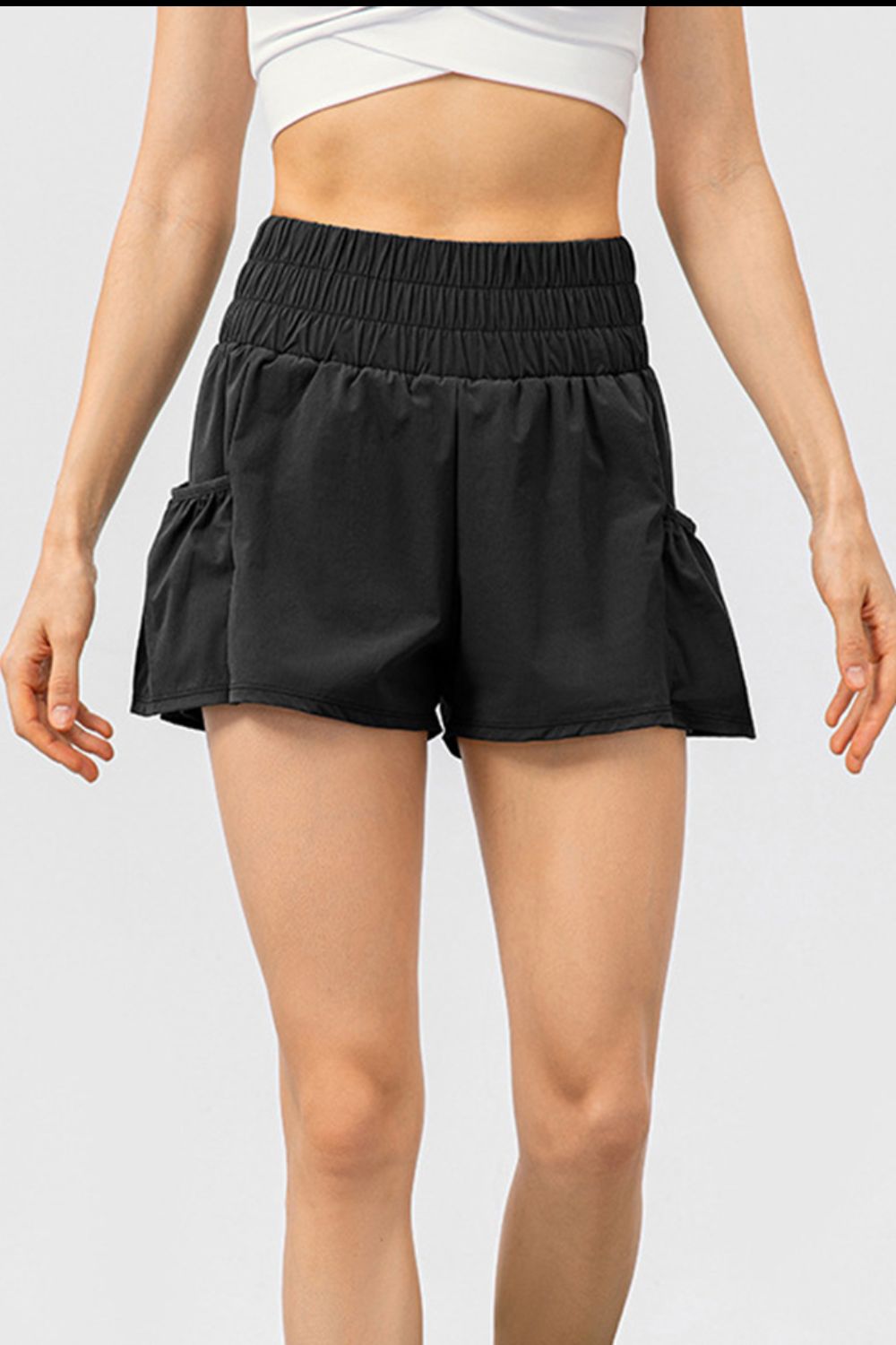 Honeybee Mumford's Elastic Waist Pocketed Active Shorts