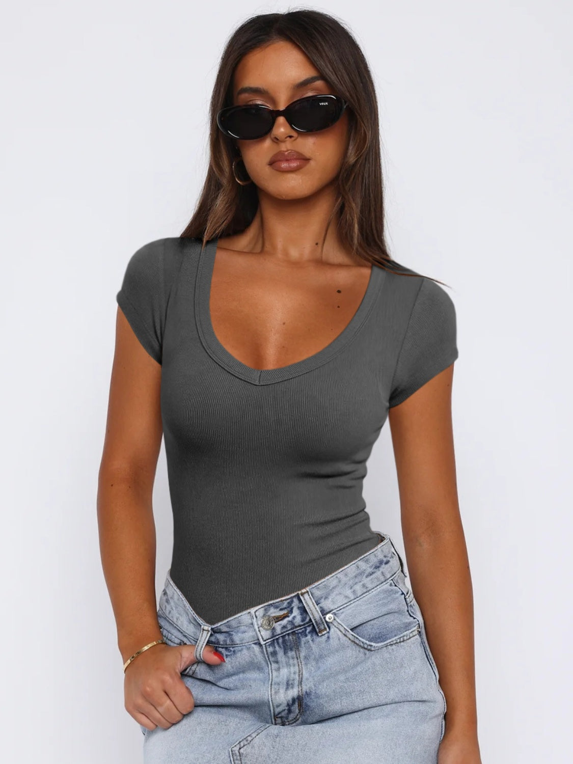 Honeybee Mumford's Scoop Neck Cap Sleeve T-Shirt