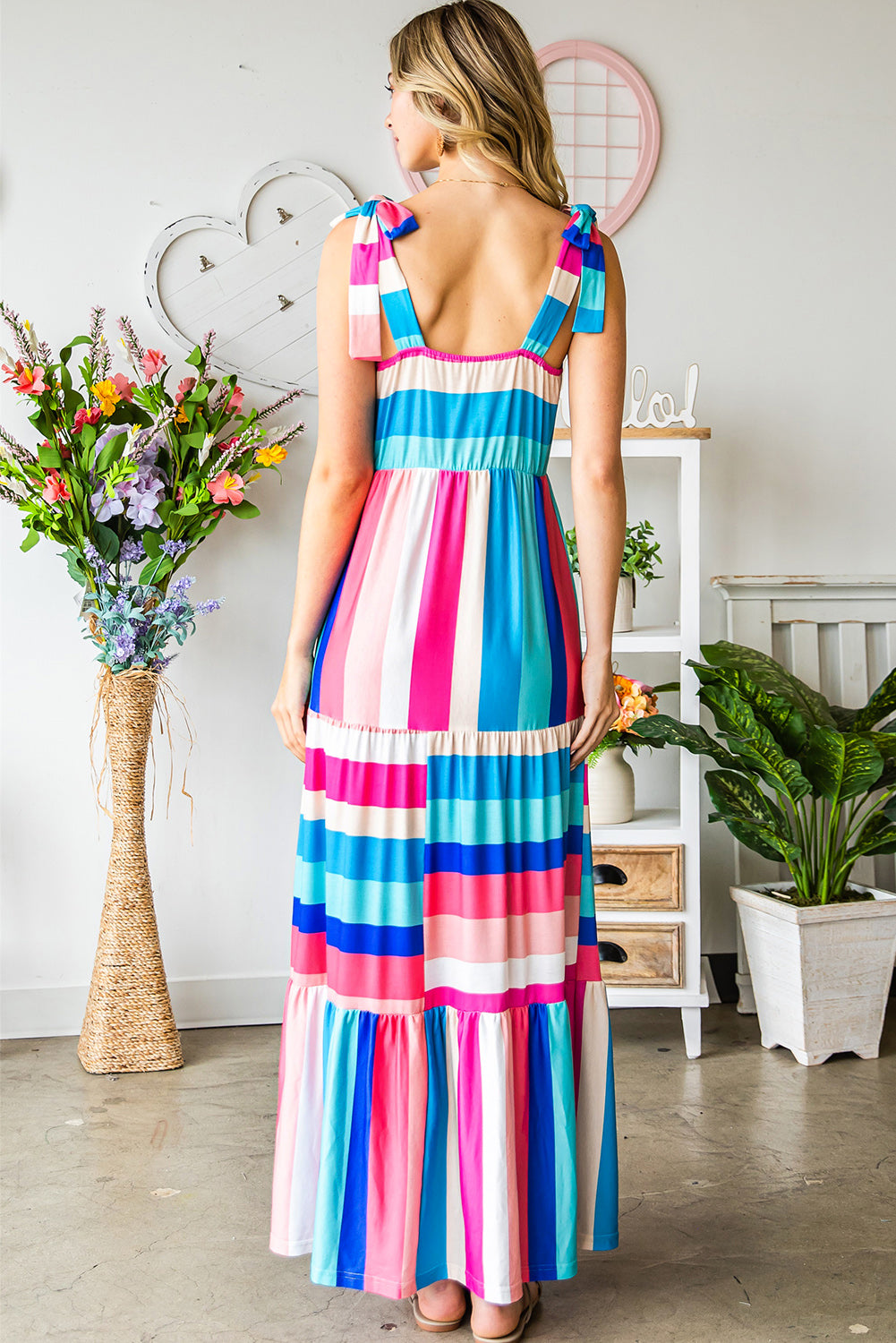 Honeybee Mumford's Striped Sleeveless Maxi Dress