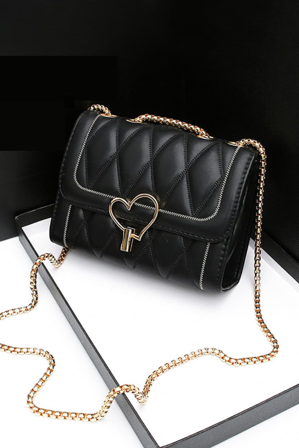 Honeybee Mumford's Heart Buckle Leather Crossbody Bag