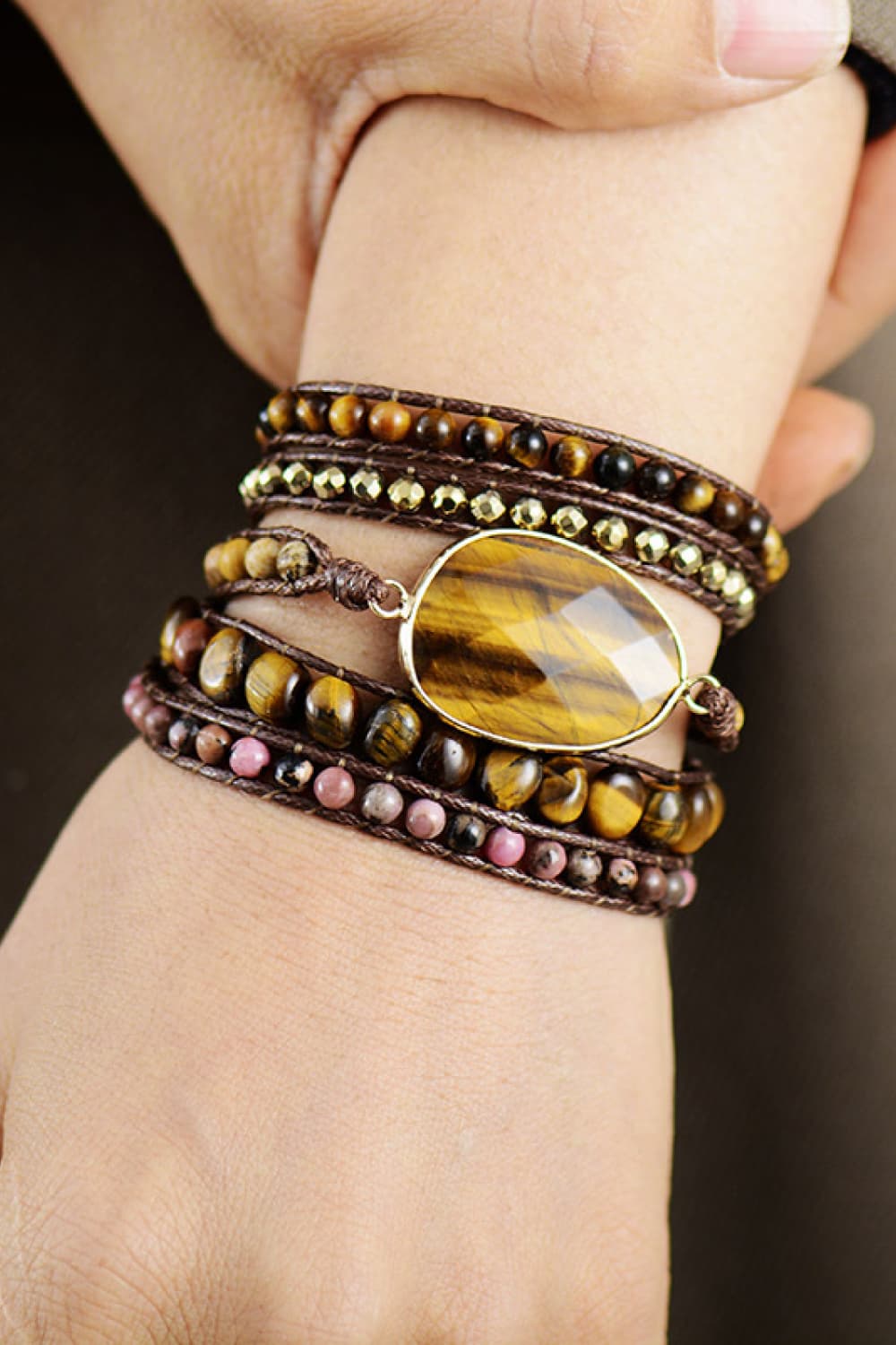 honeybee Mumford's Natural Stone Layered Bracelet