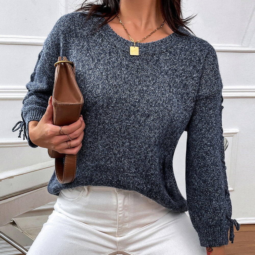 Honeybee Mumford's Round Neck Dropped Shoulder Sweater