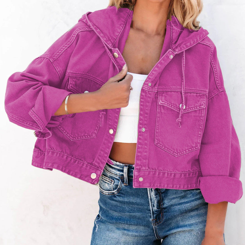 Honeybee Mumford's Hooded Dropped Shoulder Denim Jacket