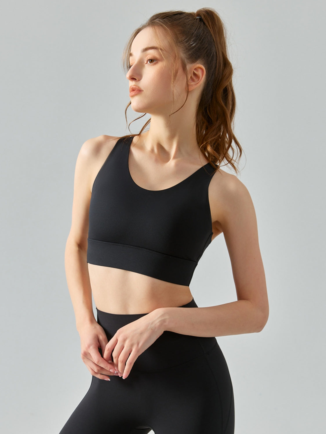 Honeybee Mumford's Round Neck Racerback Active Bra