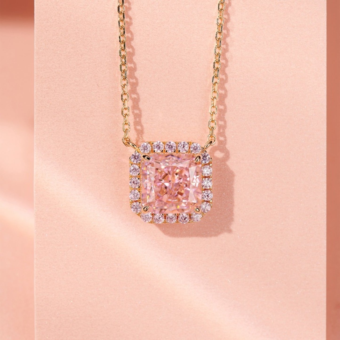 Honeybee Mumford's Rose Gold-Plated Gemstone Square Necklace