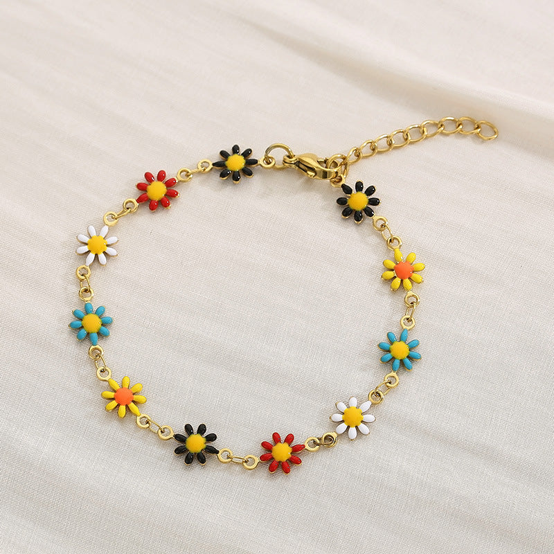 Honeybee Mumford's Flower & Cross Bracelet