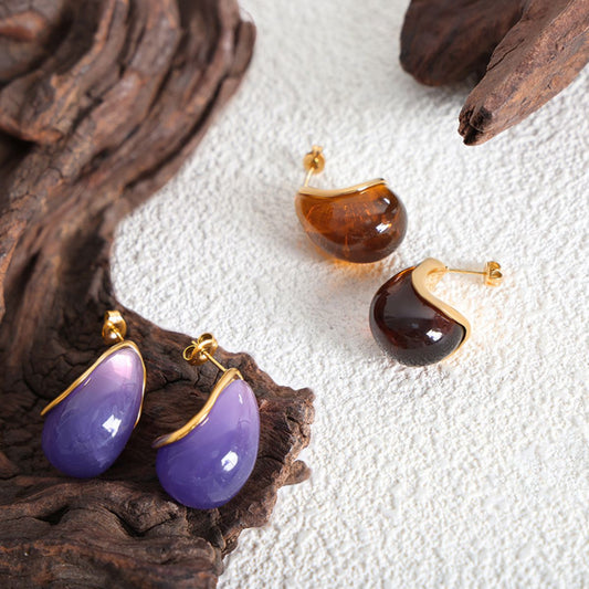 honeybee Mumford's Resin Teardrop Earrings