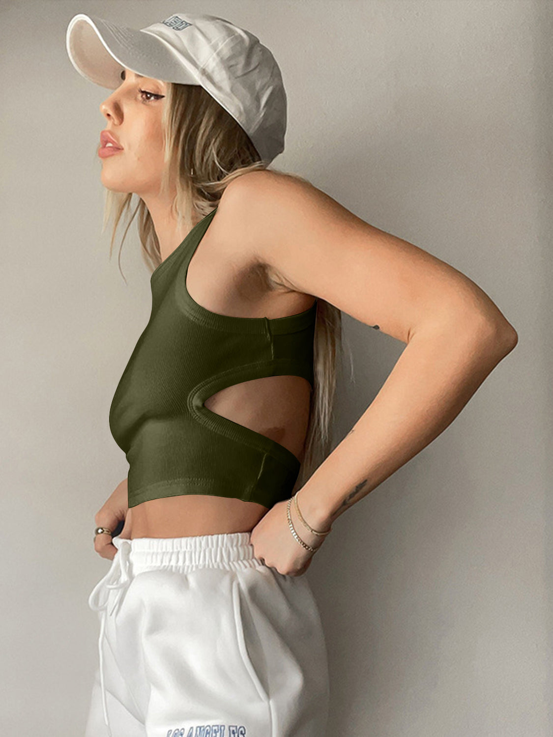 Honeybee Mumford's Cutout Round Neck Tank