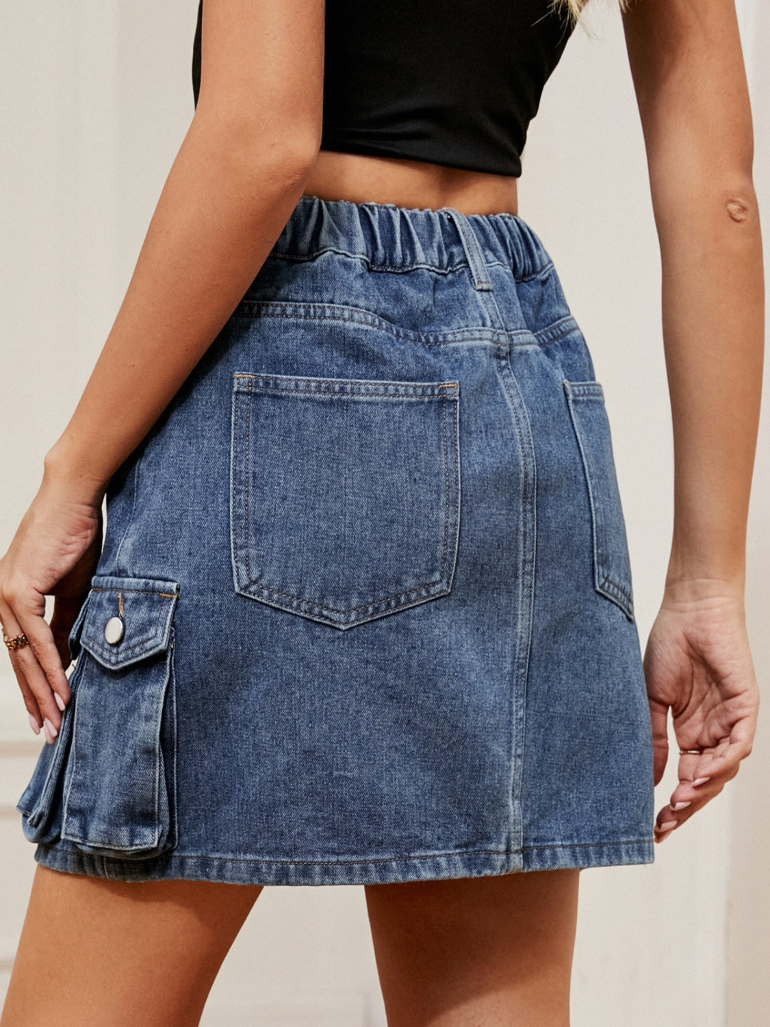 Honeybee Mumford's High Waist Denim Skirt