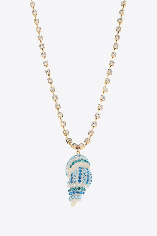 Honeybee Mumford's Conch Pendant Rhinestone Necklace