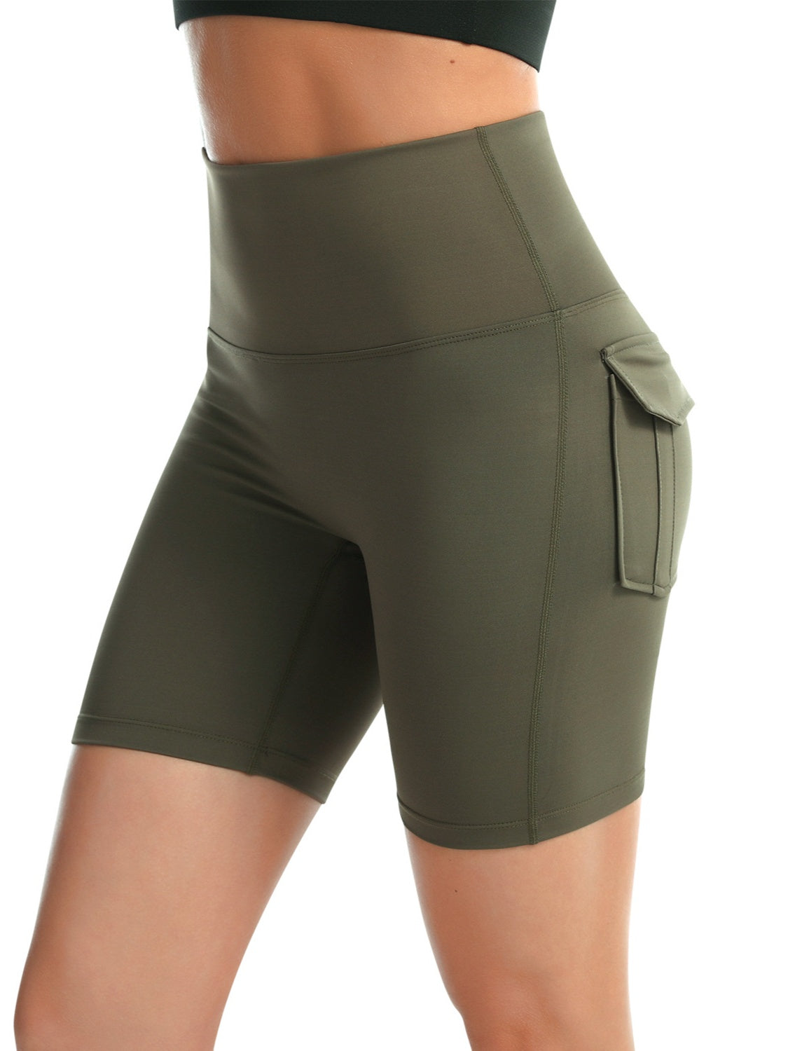 Honeybee Mumford's Pocketed High Waist Active Shorts