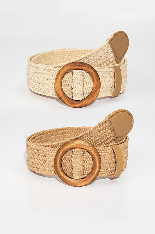 Honeybee Mumford's Woven Round Buckle Belt