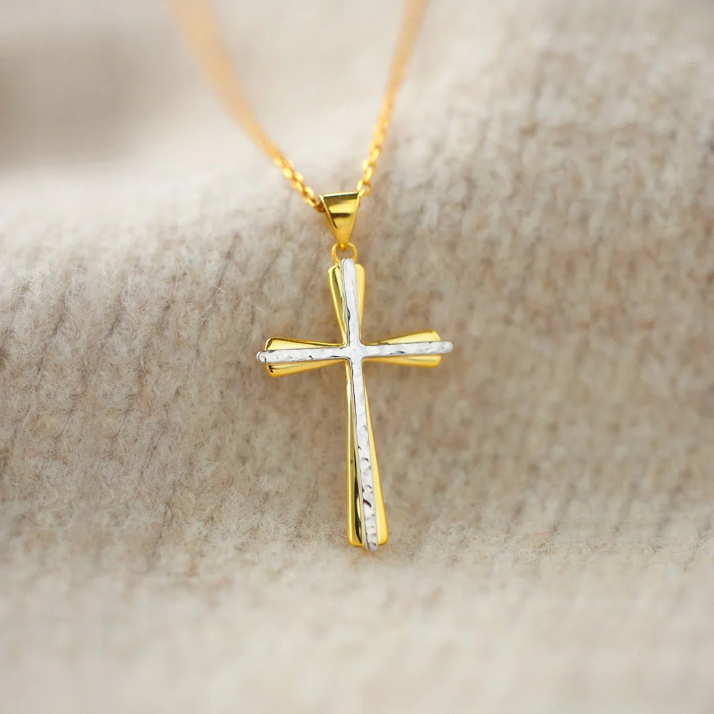 Honeybee Mumford's Sterling Silver Cross Pendant Necklace