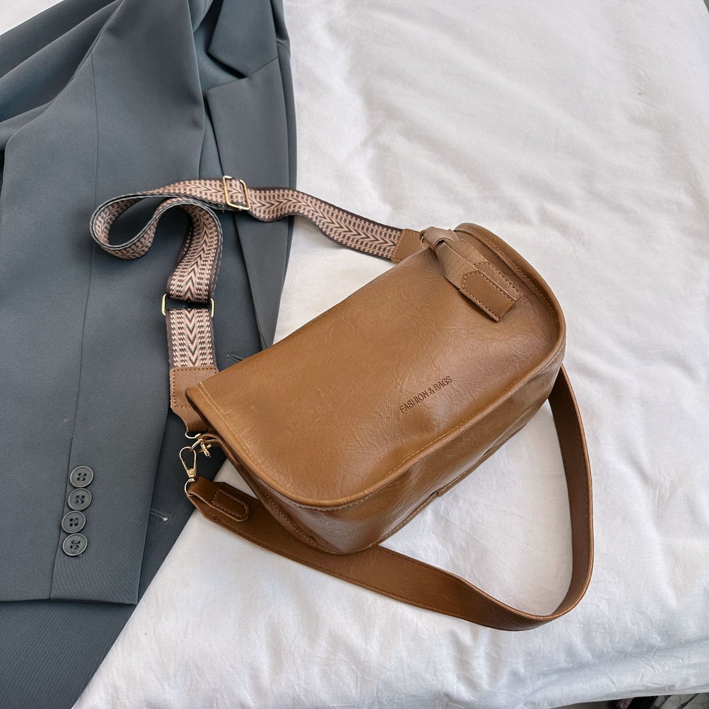 Honeybee Mumford's Leather Double Strap Shoulder Bag