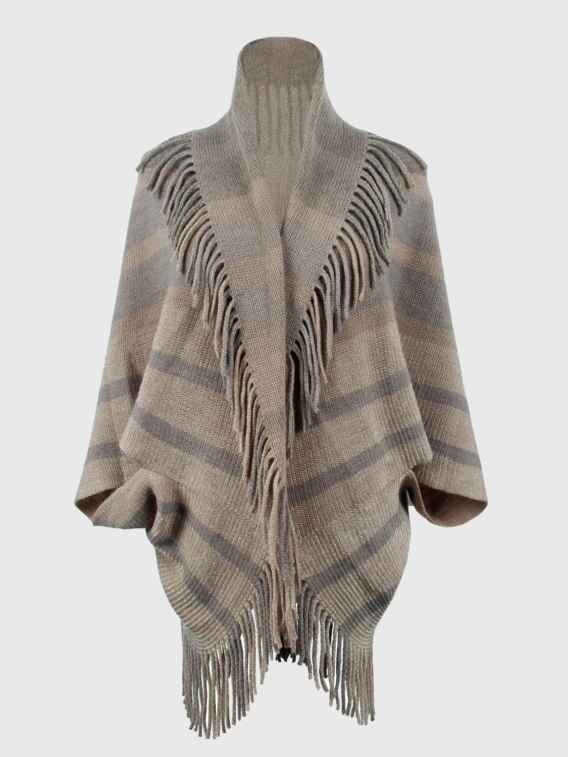 Honeybee Mumford's Fringe Detail Open Front Poncho