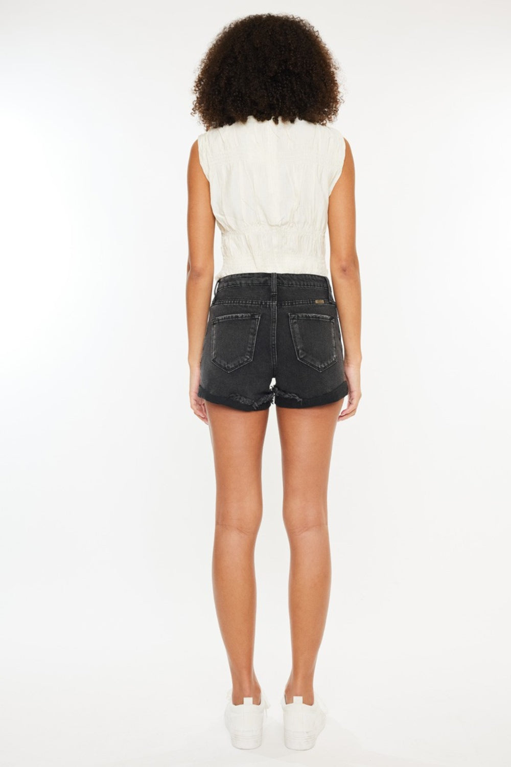 Honeybee Mumford's High Waist Distressed Denim Shorts