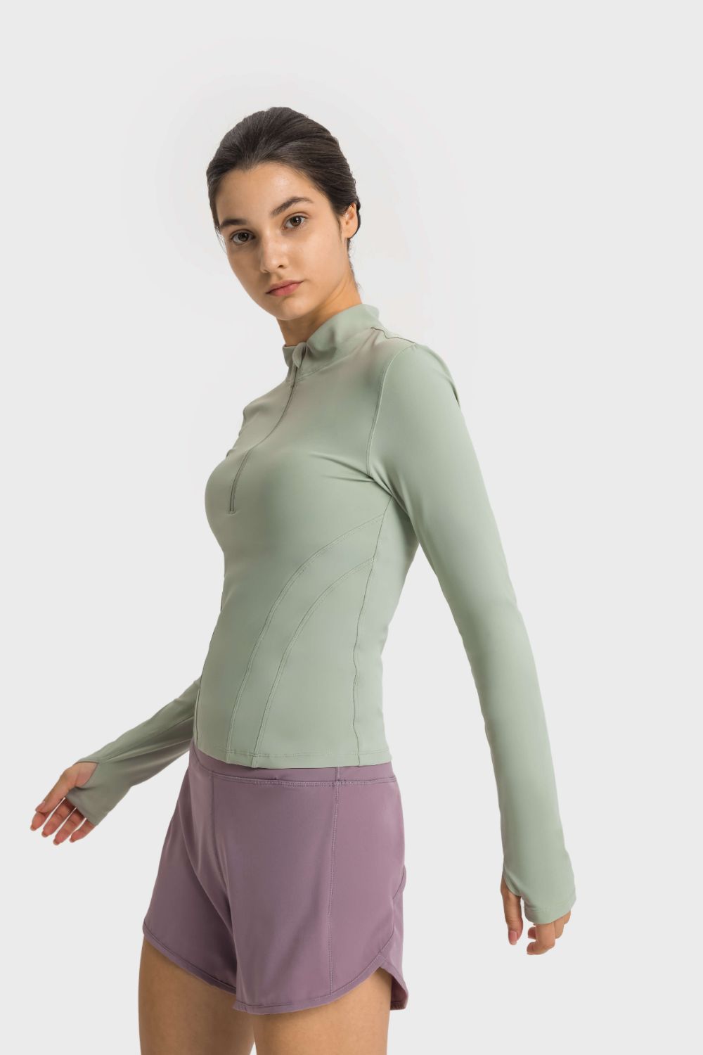 Honeybee Mumford's Half Zip Thumbhole Sleeve Sports Top