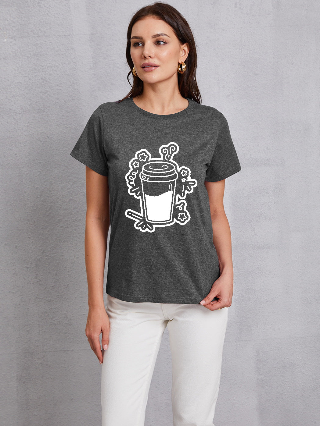 Honeybee Mumford's Coffee Round Neck Short Sleeve T-Shirt