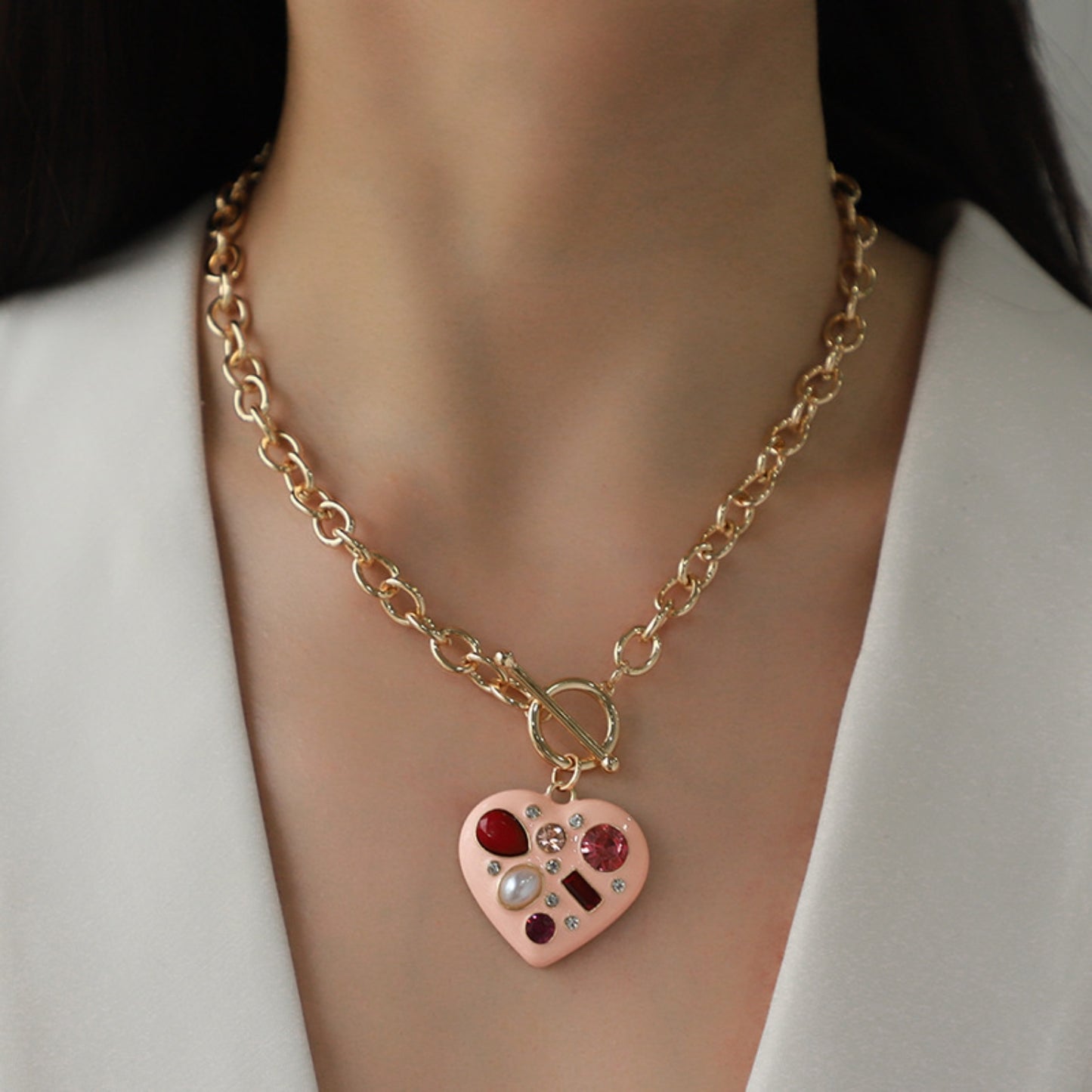 honeybee Mumford's Heart Pendant Necklace