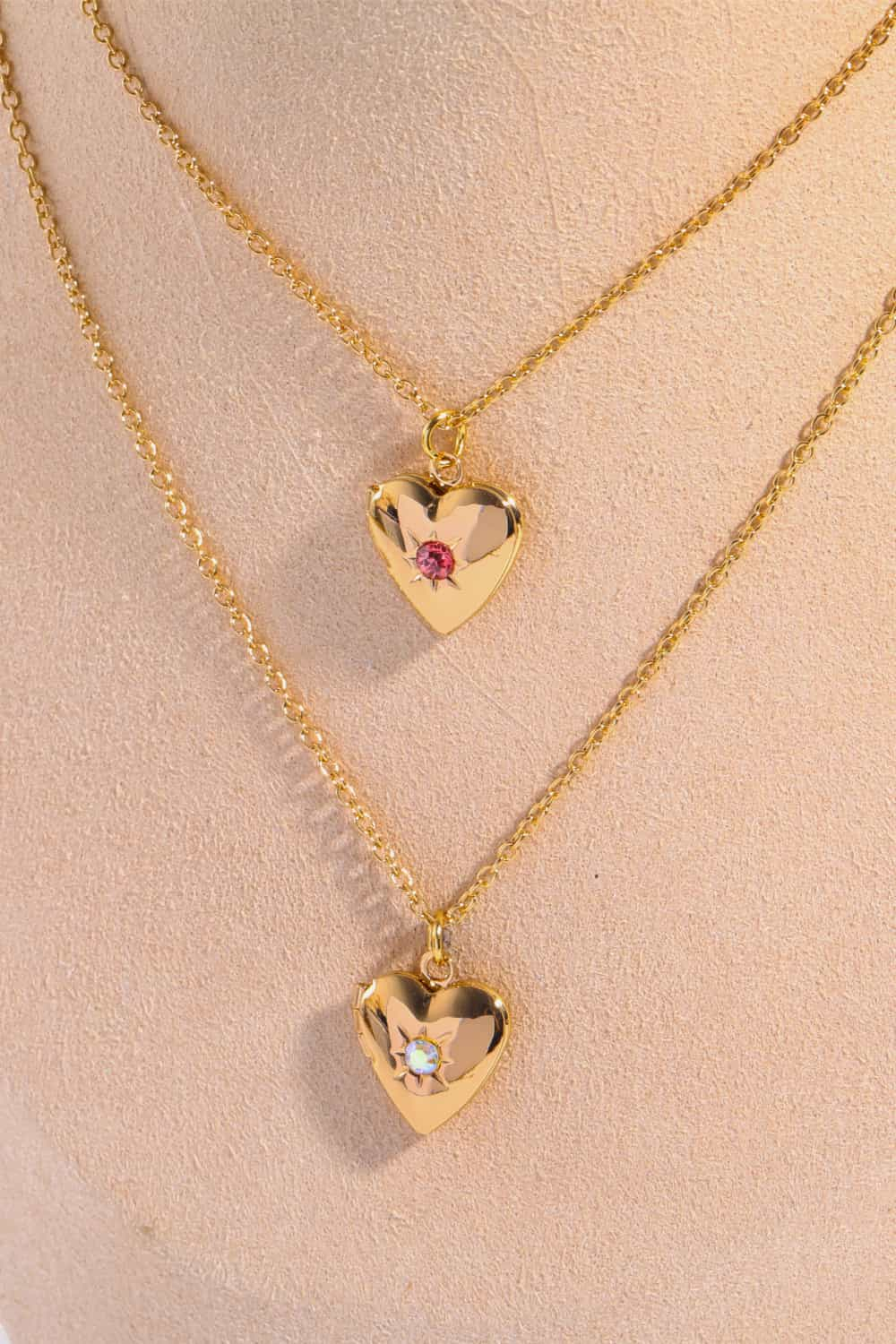 Honeybee Mumford's Heart Shape 14K Gold-Plated Pendant Necklace