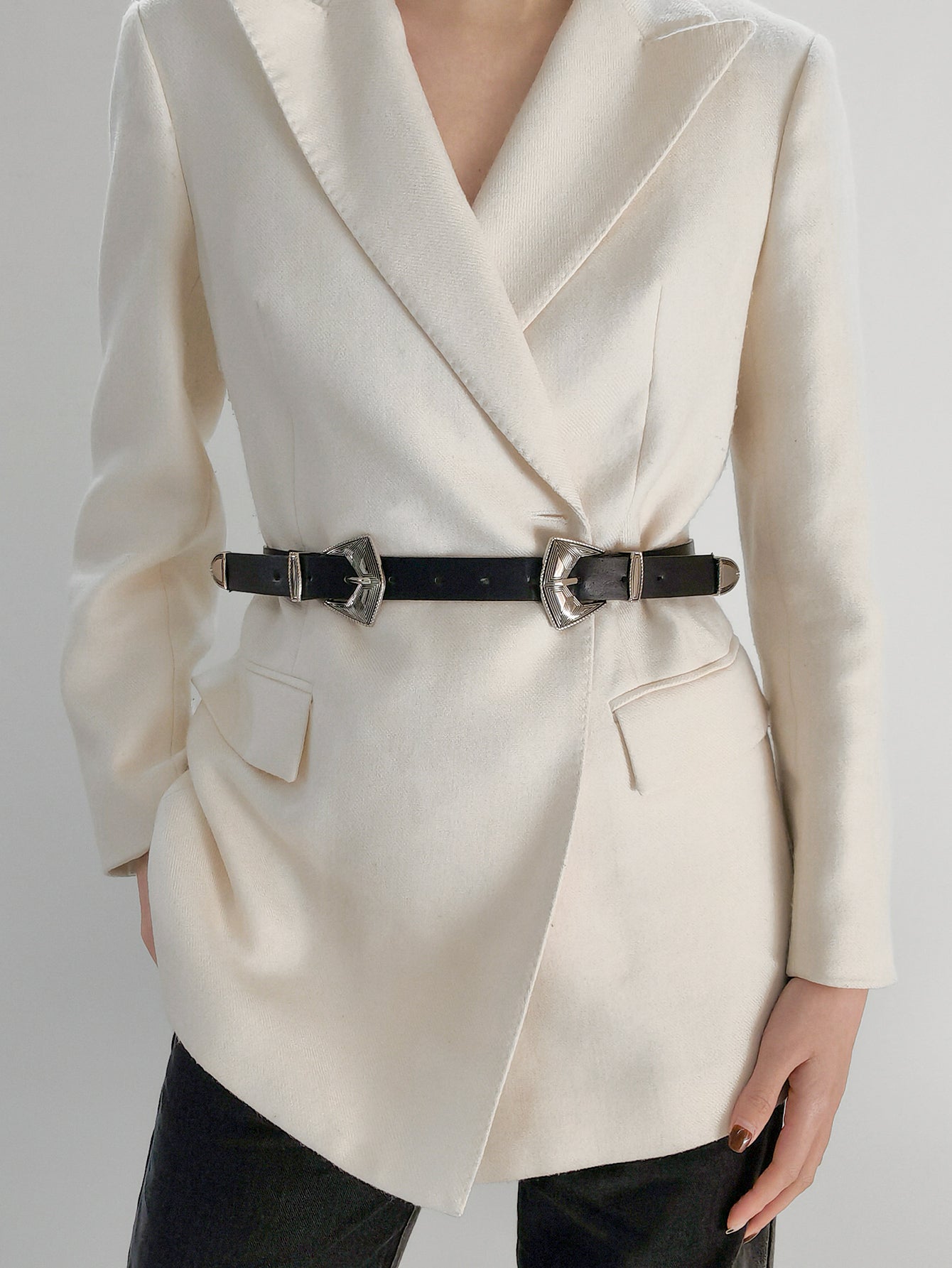 Honeybee Mumford's Double Buckle Leather Belt