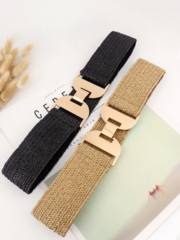 Honeybee Mumford's Black or Tan Buckle Elastic Belt