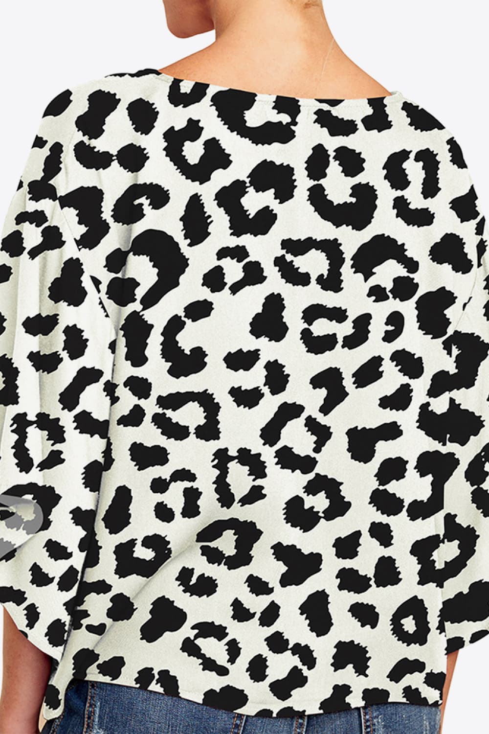 Honeybee Mumford's Printed Deep V Tie Hem Blouse