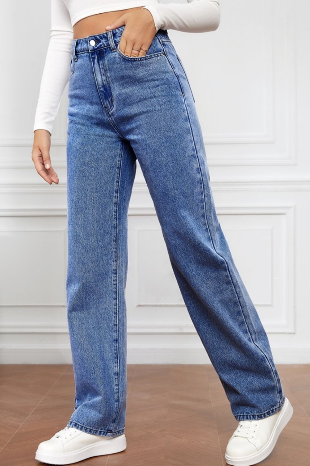 Honeybee Mumford's High Waist Straight Jeans