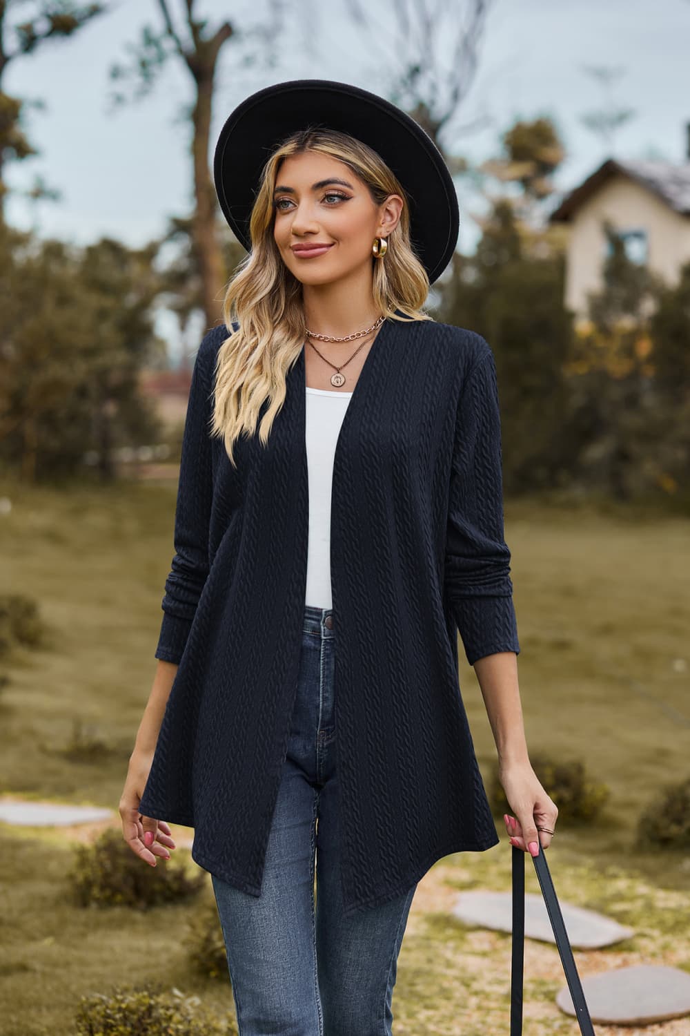 Honeybee Mumford's Open Front Long Sleeve Cardigan