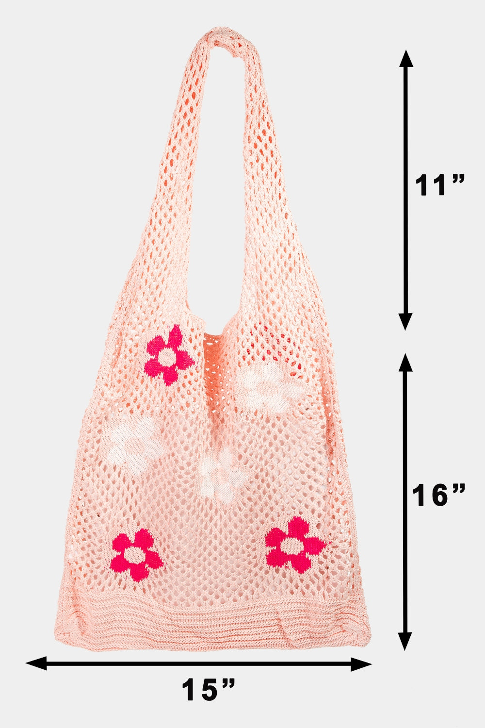 Honeybee Mumford's Flower Pattern Knitted Tote Bag