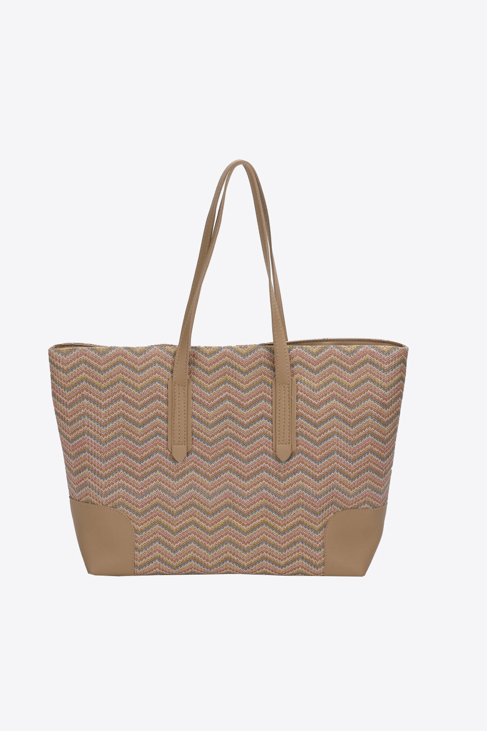 Honeybee Mumford's Chevron Straw Tote Bag