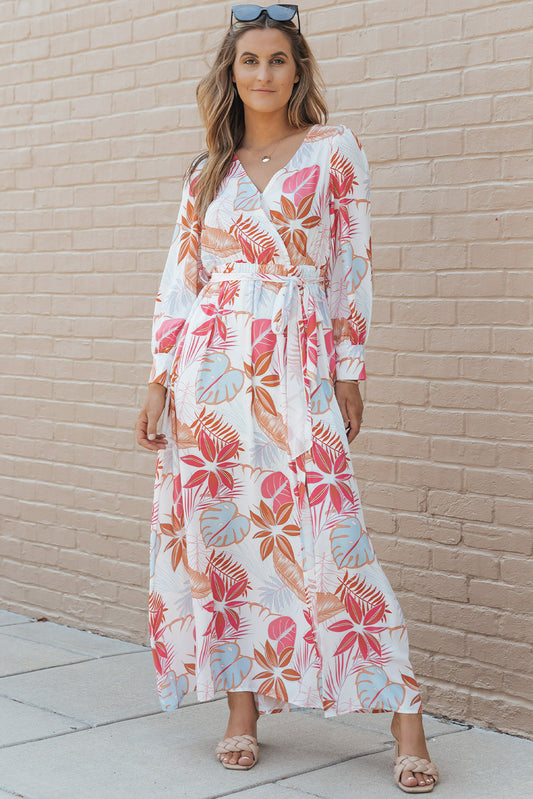 Honeybee Mumford's Printed Tie Waist Maxi Dress