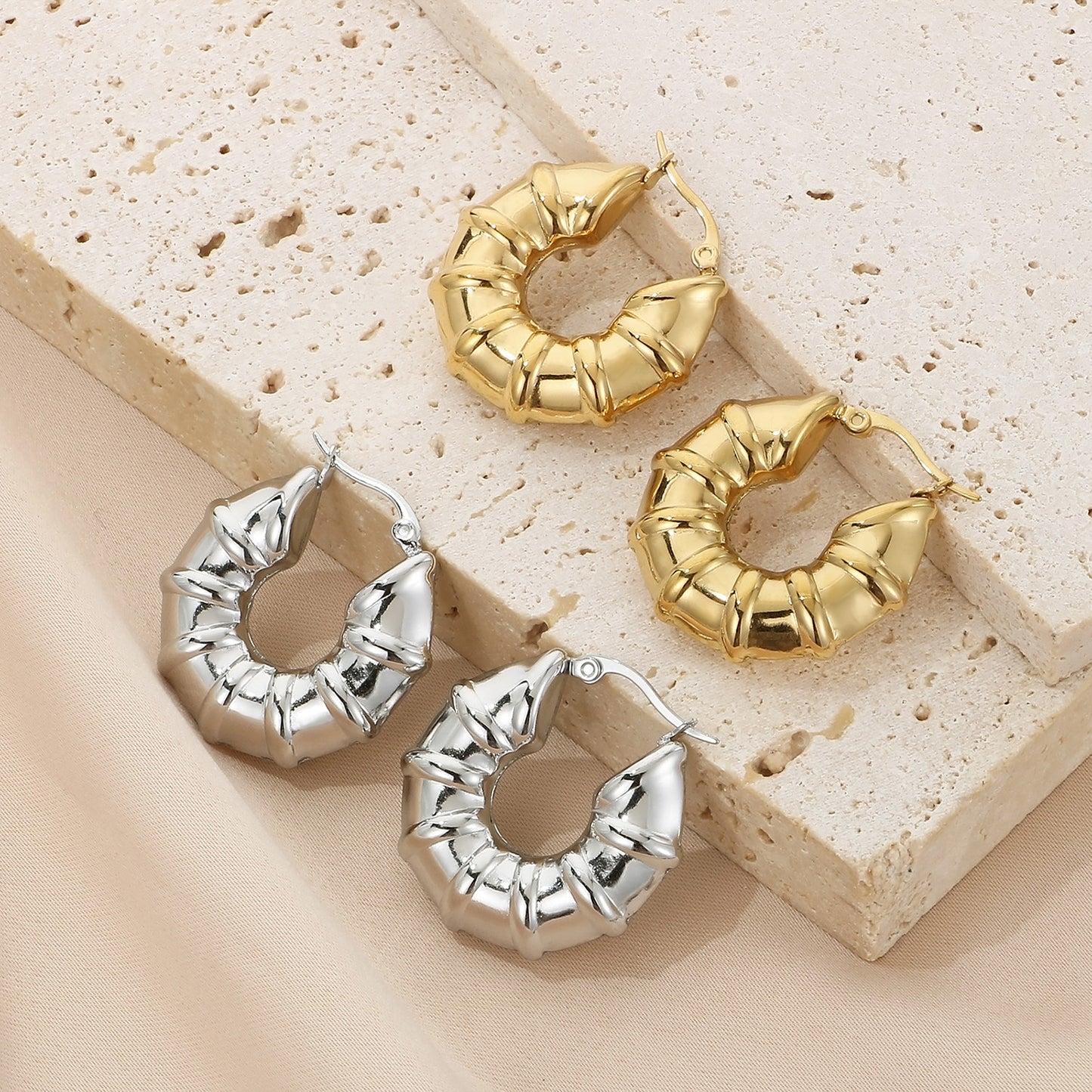 honeybee Mumford's Hinged Hoop Earrings