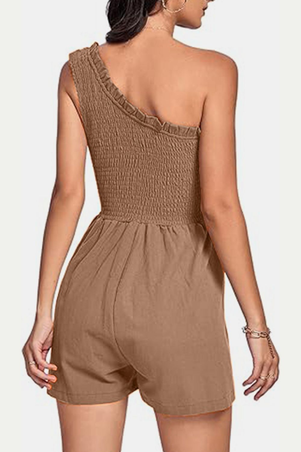 Honeybee Mumford's Smocked Single Shoulder Romper