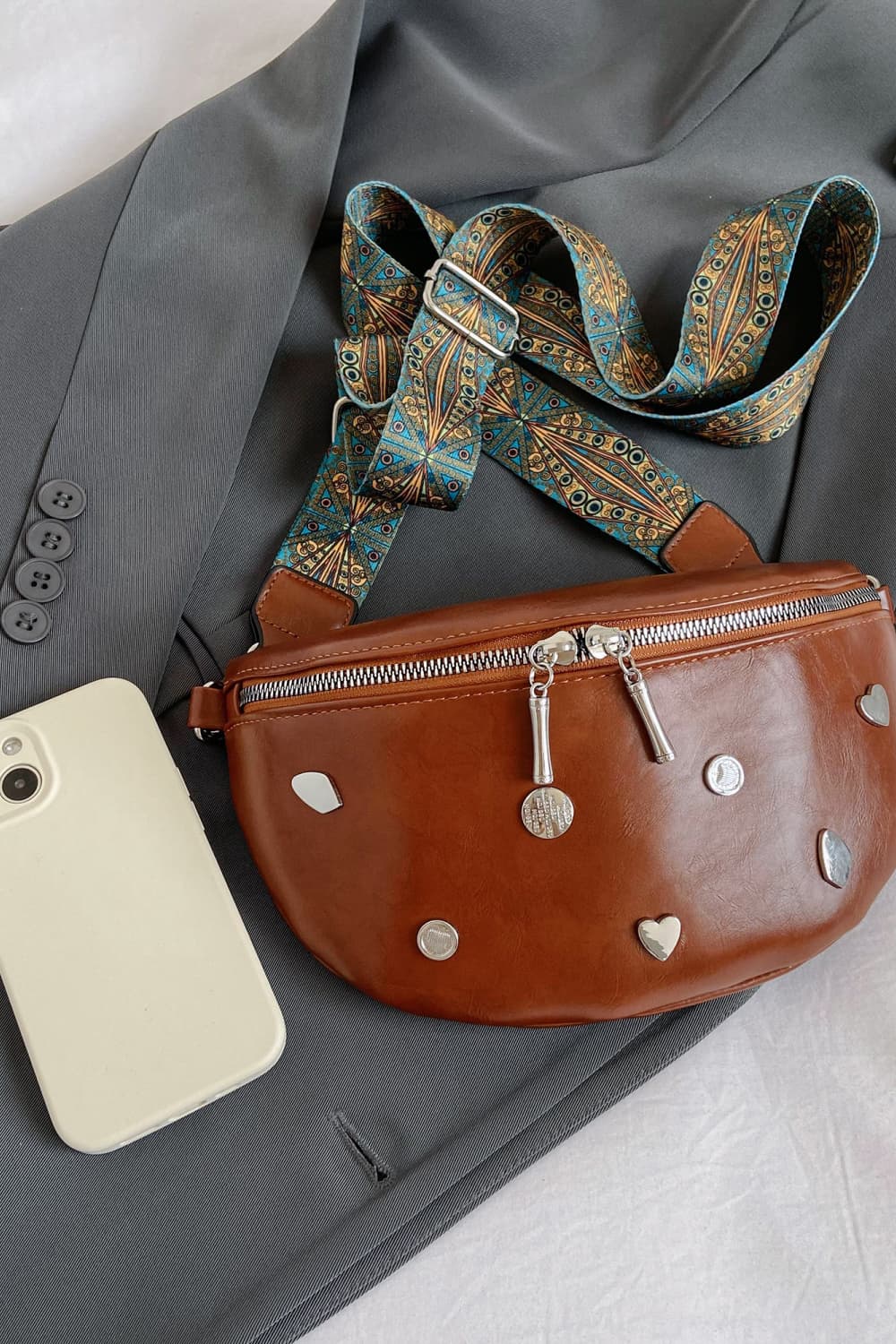 honeybee Mumford's Leather Sling Bag