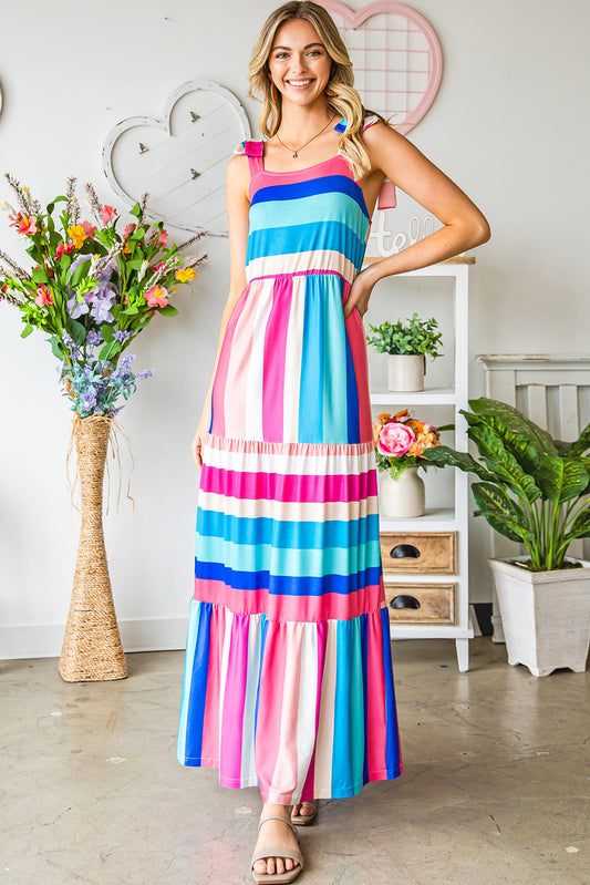 Honeybee Mumford's Striped Sleeveless Maxi Dress