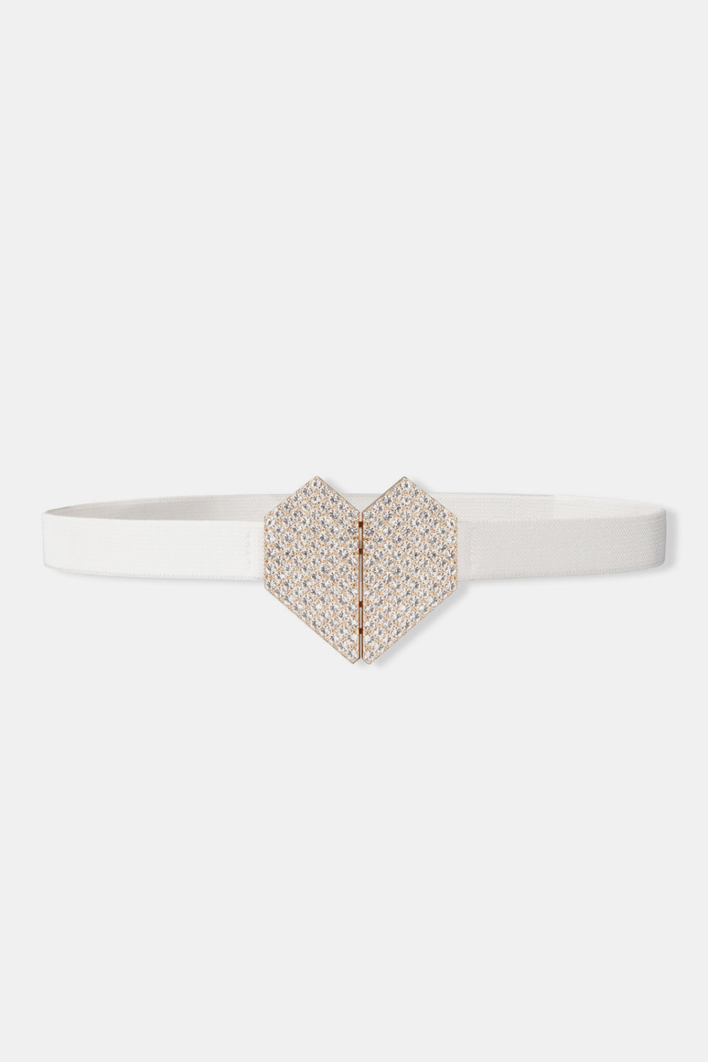 Honeybee Mumford's Rhinestone Heart Buckle Elastic Belt