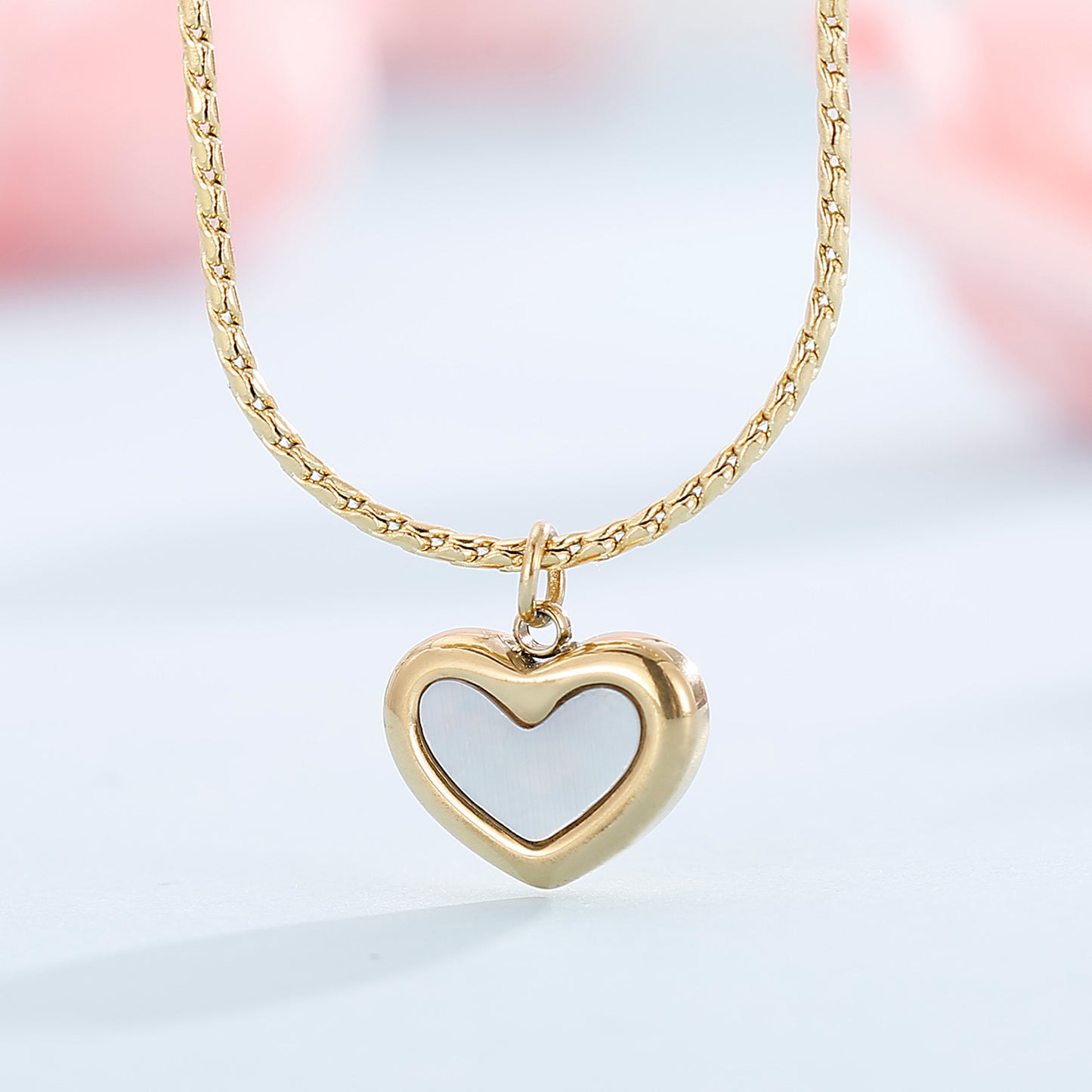 Honeybee Mumford's Mother-Of-Pearl Heart Pendant Necklace