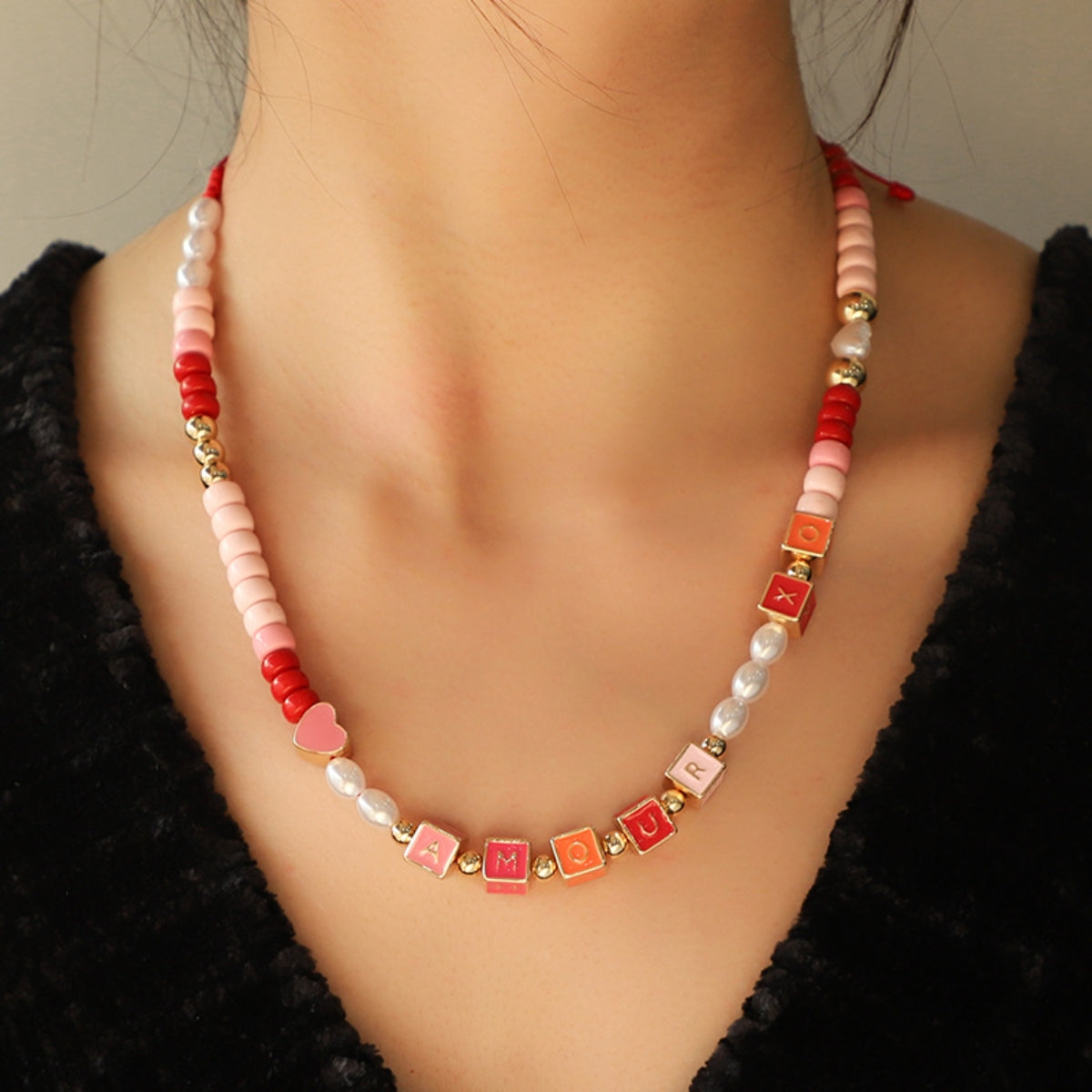 honeybee Mumford's Geometric Bead Necklace